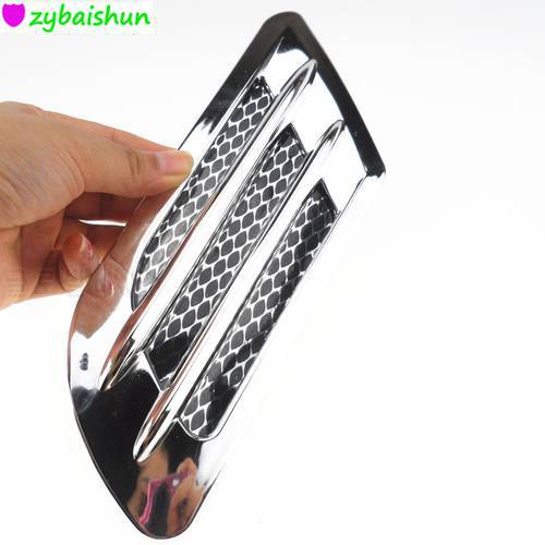 1 Pair Universal ABS Car Side Sticker Air Intake Flow Vent Fender Decor Sticker Grille Cover Car Styling 2-color