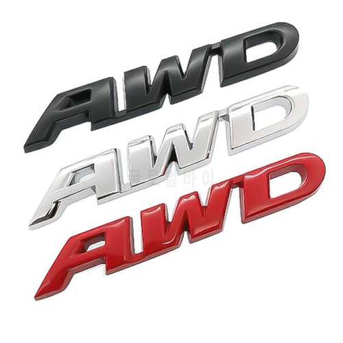 3D Metal AWD Badge Sticker Car Body Emblem Decal 4 Wheel Drive SUV Off Road for Toyota Impreza Subaru Honda SUV Off Road SUV V6