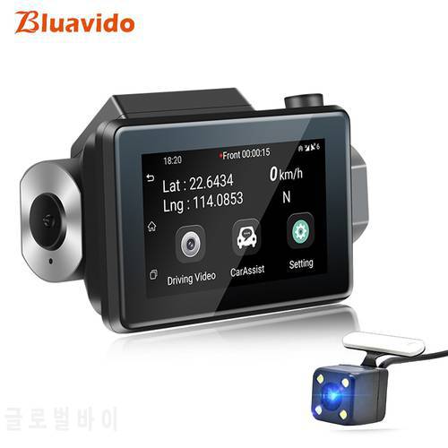 Bluavido 4G Android Car DVR GPS Dual Lens 1080P WiFi Dash Cam Night Vision Auto Video Registrar Driving Recorder Remote Monitor