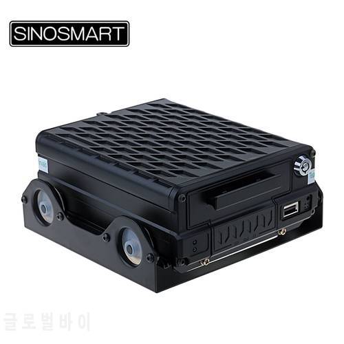 SINOSMART 1920*1080 4ch SATA HDD/SD Double Shockproof Car Vehicle Bus Truck Digital Video Audio Recorder DVR Support 2TB