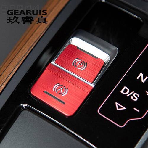 Car Styling Central Handbrake Auto H Buttons Decorative panel Covers Stickers Trim For Audi a6 c7 2012-2019 Interior Accessories