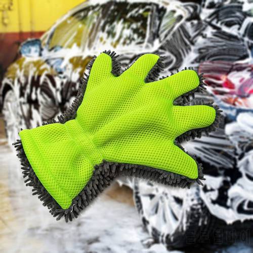 5-Finger Soft Car Washing Gloves Cleaning Brush for Car and Motorbike Washing Drying Towels Car Styling