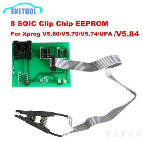 EEPROM Board Adapter 8 Soic Clip for Xprog V5.60/V5.70/V5.84/V5.86/V6.12 UPA Green V1.3 Green PCB Adapter Soic 8 Sop8 Test Clip