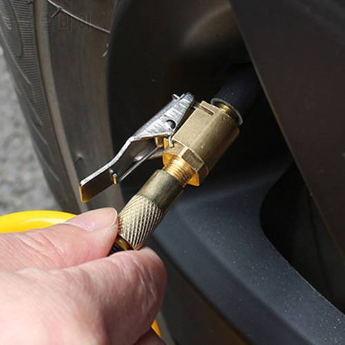 Auto Air Pump Chuck Clip Car Clip Brass 8mm Tyre Wheel Tire Air Chuck Inflator Pump Valve Clip Clamp Connector Adapter