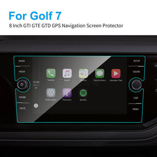 8 Inch Car LCD Touch Screen Protector 9H Tempered Glass Protective Film for Volkswagen Golf 7 GTI GTE GTD Golf Variant Discovery