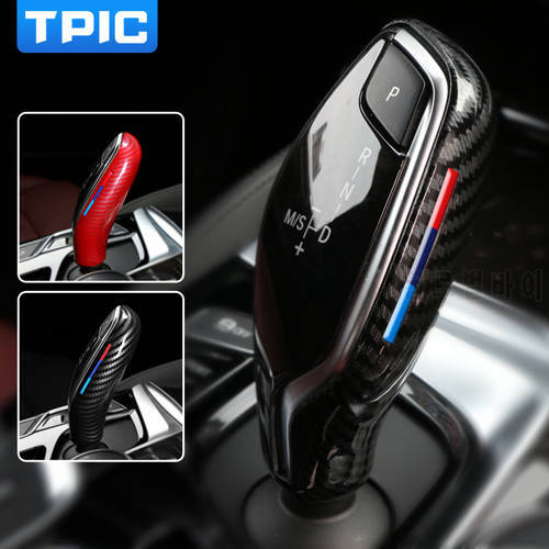 TPIC ABS Carbon Fiber Gear Shift Handle Cover M Performance Sticker Decals For BMW G30 G31 G11 G01 G02 G32 5 Series X3 X4 6GT