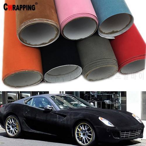 CAR Velvet Fabric Suede Vinyl Wrapping Films Change Color Self Adhesive Sticker For Automobiles Interior Outside Decoration