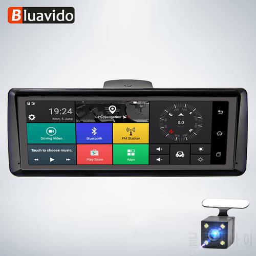 Bluavido 4G ADAS Android 8.1 Dashboard DVR GPS Navigation FHD 1080P Dual Lens Car Video Camera WiFi Remote Monitoring Recorder