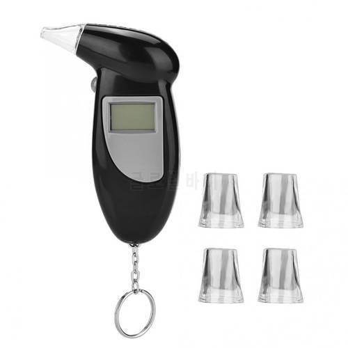 Handheld Alcohol Tester Digital Alcohol Breath Tester Breathalyzer Analyzer LCD Screen Detector No Backlight