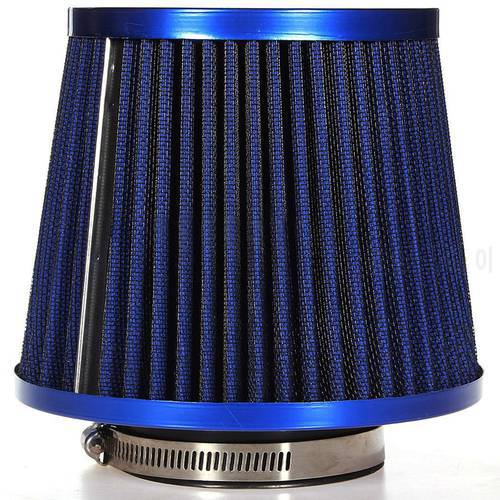 JX-LCLYL Universal Car Air Intake Filter Induction Kit High Power Sports Mesh Cone Blue