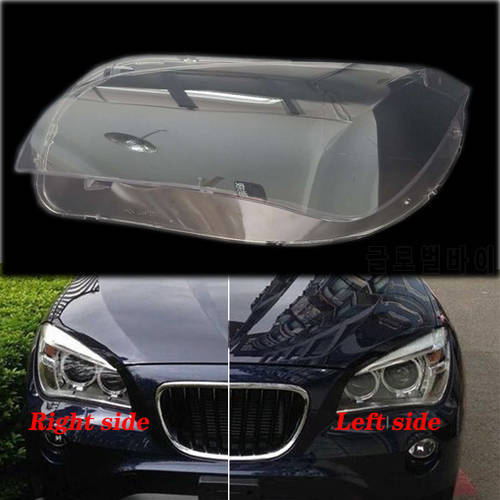 For BMW X1 E84 2010-2015 front headlamps transparent lampshades lamp shell masks headlights cover lens Headlight glass