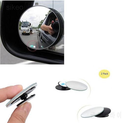 2 pieces 360 Degree Blind Spot Car Convex Mirror Wide Angle Round Rearview Mirror For Parking Rear View Mirror Rain Shade safety