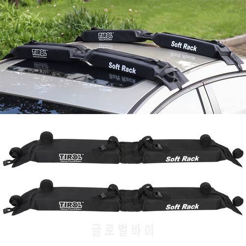 Universal PVC Car Roof Top Cargo Storage Rack Soft Roof Top Rack Cross Bars Protection Pads Fits for Auto Cars Anti-vibration