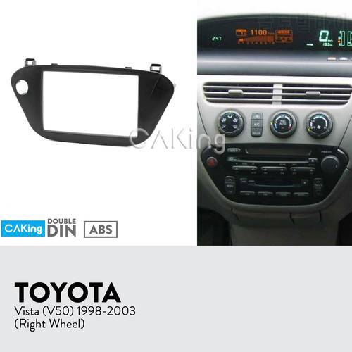 Car Fascia Radio Panel for Toyota Vista (V50) 1998-2003 (Right Wheel) Dash Kit Install Facia Plate Console Adapter Bezel Trim