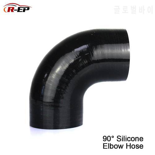 R-EP 90 degrees 38 45 51 57 63 70 76 83 89MM Silicone Hose Elbow Rubber Joiner Bend Tube for Intercooler Cold Air Intake Hose