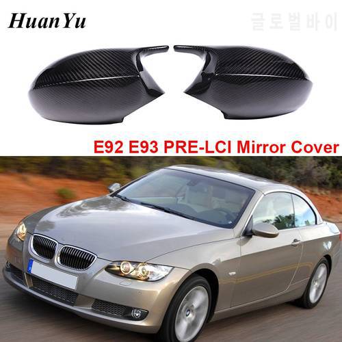 New Look Carbon Fiber Replacement E92 E93 Pre-LCI Side Door Mirror Caps for BMW 3 Series 2-Door Mirror Cover 2006-2009 320i 335i