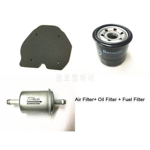 Oil filter + Air filter + Fuel filter / Filter kit for Benelli 302S BN302 TNT300 STELS 300 / BN TNT 300 302 302R 302S