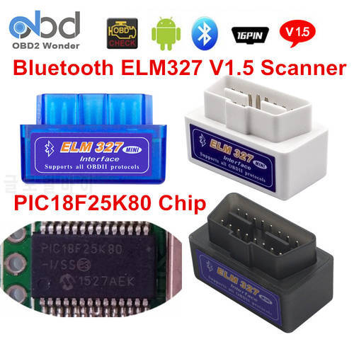 10pcs/Lot Bluetooth ELM327 V1.5 PIC18F25K80 ELM 327 1.5 OBD2 Code Reader Support All OBDII Protocol OBD 2 Car Diagnostic Scanner