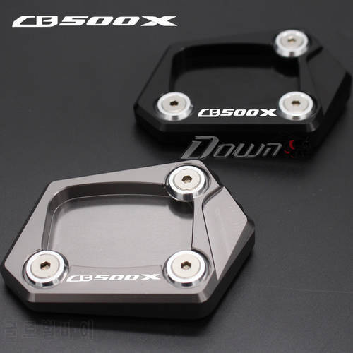 CNC Billet Aluminum Kickstand Foot Plate Side Stand Extension Pad Enlarge Extension For Honda CB500 X CB500X 2013-2015