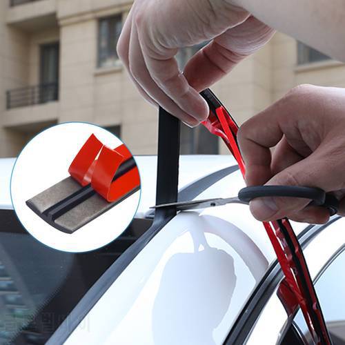 Car Window Edge Windshield Rubber Seal Strips Auto Seal Protector Sticker Roof Rubber Sealing Strip Noise Insulation Accessories