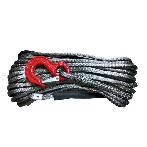 UHMWPE 12MM x 30M 12 PLAIT 4X4 TOW ROPE RECOVERY WINCH LINE WITH HOOK
