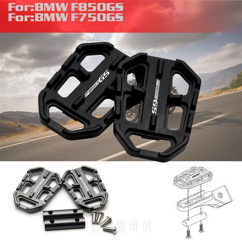 For BMW F750GS F850GS ALL NEW CNC Aluminum Motorcycle Billet Wide Foot Pegs Pedals Rest Footpegs