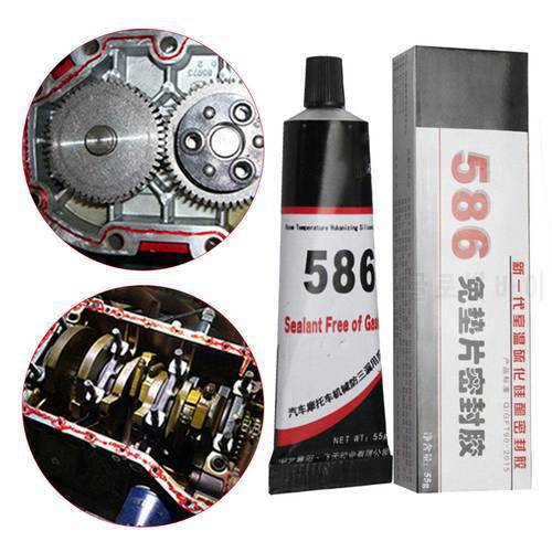 High Quality 586 Black Silicone Free-Gasket Waterproof To Oil Resist High Temperature Sealant Repairing Glue 55g