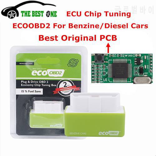 Original Full Chip Saving 15% Fuel ECOOBD2 NitroOBD2 Chip Tuning Box ECO OBD2 Nitro OBD2 For Diesel & Benzine Engine Plug&Drive