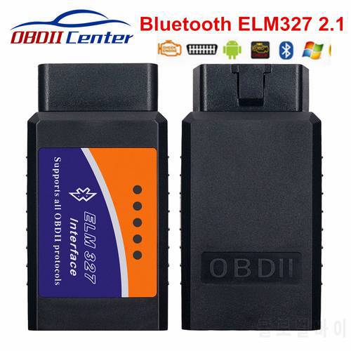 Classical ELM 327 Bluetooth Adapter 2.1 ELM327 Hardware V2.1 OBD2 Scanner OBD 2 Diagnostic Interface Tool For Multi-brand Cars
