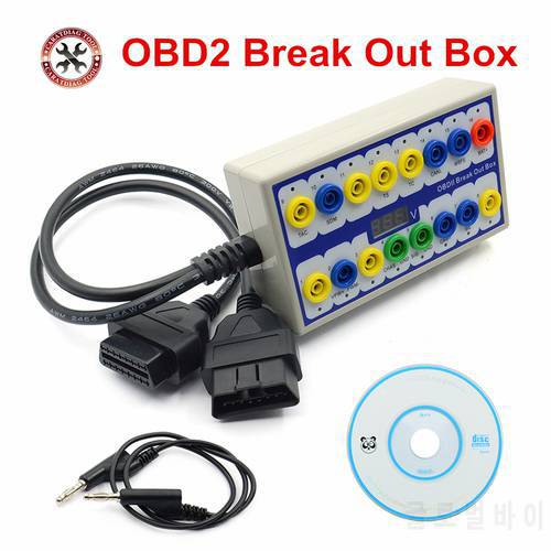 2019 New Auto car Break out Box OBDII obd Breakout Box Car Protocol Detector car obd2 interface car monitor with Pin Out Box
