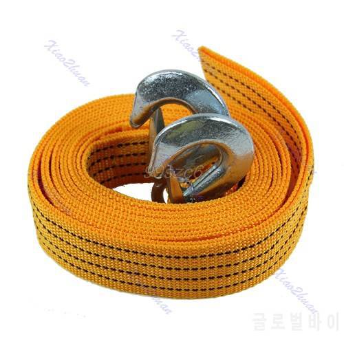 4M 3 Ton Car Tow Cable Heavy Duty Towing Pull Rope Strap Hooks Van Road Recovery Aug10 Ship Dropshipping