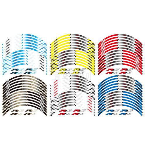 12 X Thick Edge Outer Rim Sticker Stripe Wheel Decals FIT For YAMAHA YZF R6 YZF1000 YZF-R6