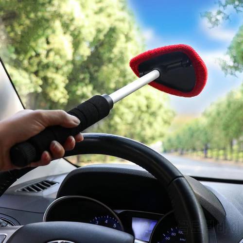 Car Windshield Cleaner Brush Wiper Telescopic Handle Auto Window Glass Washer Soft Towel Brush Car Care Cleaning Tools New