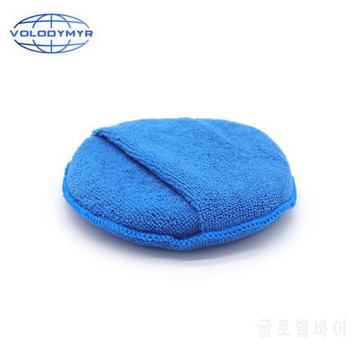 Wax Applicator 6 Inch Microfiber Pad with Pocket for Waxing Auto Clean Daily Maintenance Cleaning Interior Car Detailing Pads