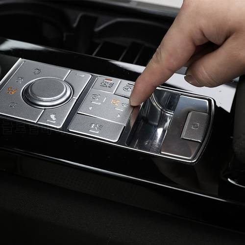 9pcs Alloy Car Interior Center Console Mode Adjustment Button Sequins For Range Rover Sport 2014-2017 Accessories Car-Styling