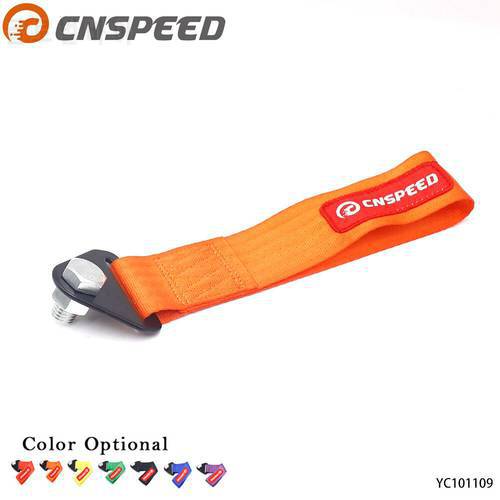 CNSPEED High-Strength Nylon Tow Strap Racing Car High QualityTow Ropes Hook Towing Bars Red Blue Orange Black Yellow Green