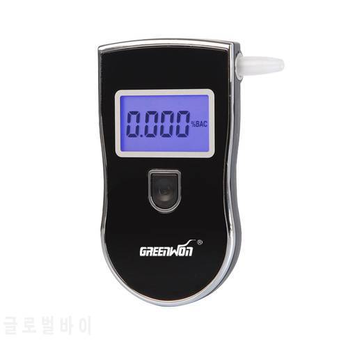 2pcs/ 2019 New Factory pricePrefessional Police Digital Breath Alcohol Tester Breathalyzer Free shipping shipping