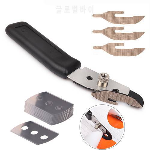 FOSHIO Car Vinyl Cutter Carbon Fiber Wrap Film Utility Knife with PTFE Cloth 10pcs Blade Window Tint Paper Sticker Cutting Tool