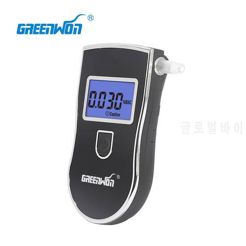 GREENWON 2019 High precision digital breathalyzer 818 breath alcohol tester with blue backlight & LCD display