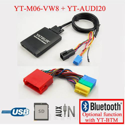 Yatour M06-VW8D+YT-Audi20 for Audi A2 A3 A4/S4 A6/S6 A8/S8 TT AllRoad Headunit Radio Digital CD changer USB MP3 Player AUX SD 89