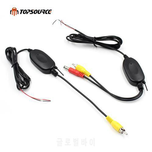 TOPSOURCE 2.4ghz Wireless RCA Video Transmitter Receiver Kit for Car DVD Monitor GPS RearView CCD Cam Reverse Backup Camera