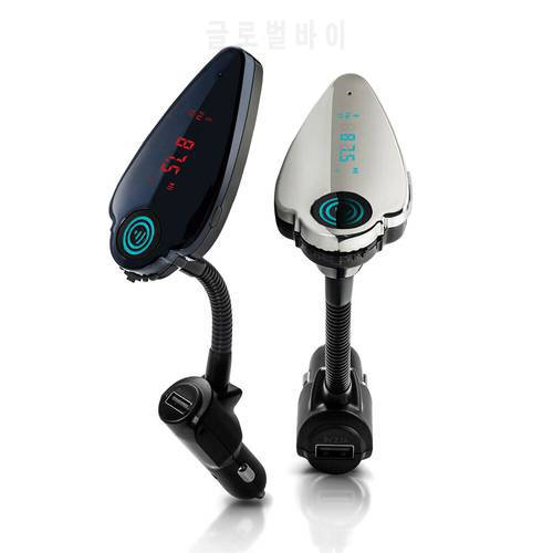 Bluetooth Car Kit MP3 FM Transmitter Support TF Card Hands-free Calling Car Cigarette Charger For IPhone Samsung High Quality T6