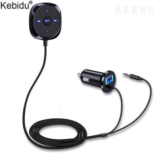 Kebidu Magnetic Base Handsfree Bluetooth Car Kit MP3 A2DP 3.5mm AUX Audio Music Receiver Adapter USB Charger For iphone Android