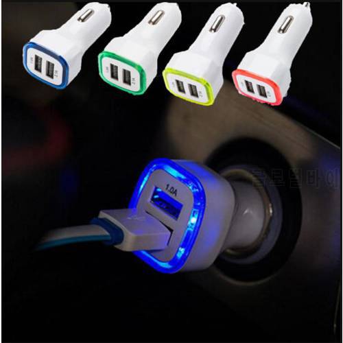 New Arrival 2.1A+1A Dual 2 USB Port LED Car Charger Adapter for Universal Smart Phone Tablet