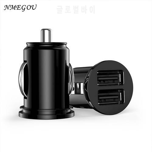 NMEGOU Car Dual 2 Port Double USB Mini Charger Adapter for IPhone X 8 7 Plus 6 6S Huawei P10 Elephone S8 Carregador 12V Power