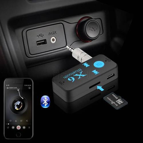 Hot Car USB Bluetooth-compatible Aux Receiver Adapter Mp3 Music Receiver Support TF Card Aux Audio Handsfree Car Kit A2DP Stereo