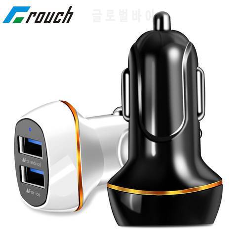 Crouch 2 USB Output Car Charger 2.4A max(Real) Fast Charge For iPhone 6s 6 plus SE for Samsung S6 S5 S4 Mobile Phones Tablets