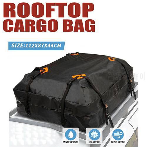 112X84X44cm Waterproof Car Cargo Roof Bag Waterproof Rooftop Luggage Carrier Black Storage Travel Waterproof SUV Van for Cars