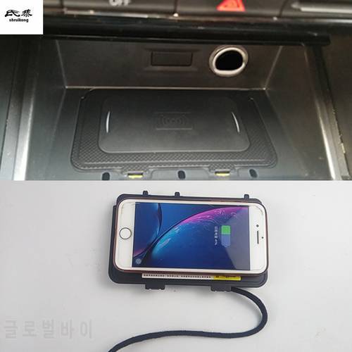 1Set 15W QI Fast Wireless Charging Phone Charger Panel Holder For 2018 2019 Volkswagen VW T-ROC JETTA 7 MK7 T-Cross