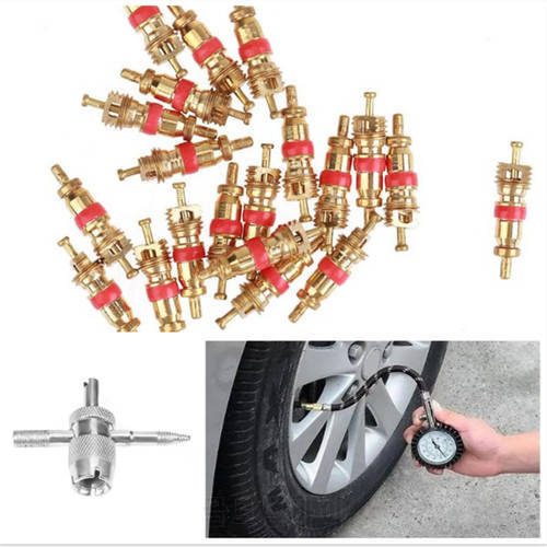 20Pcs/Set With 4-in-1 Car Tire Repair Tools Kit Car Air Condition Valve Cores Auto Truck Motorcycle Tyre Tire Valve Stem New